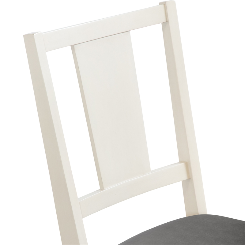 Furniture of America Arvin Wood 5-Piece Extendable Dining Table Set in White