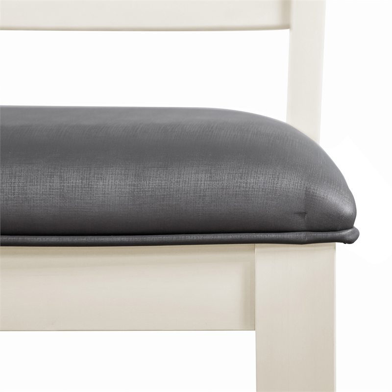 Furniture of America Arvin Wood 5-Piece Extendable Dining Table Set in White