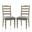 Furniture of America Shelimar Wood Side Chairs in Light White Wash (Set of 2)