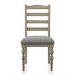 Furniture of America Shelimar Wood Side Chairs in Light White Wash (Set of 2)