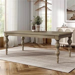 Furniture of America Shelimar Wood Dining Table in Light White Wash