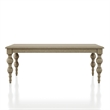 Furniture of America Shelimar Wood Dining Table in Light White Wash