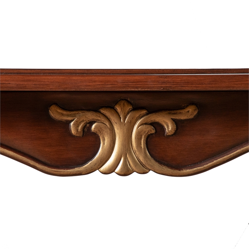 Furniture of America Boyd Wood End Table with Cabriole Legs in Brown