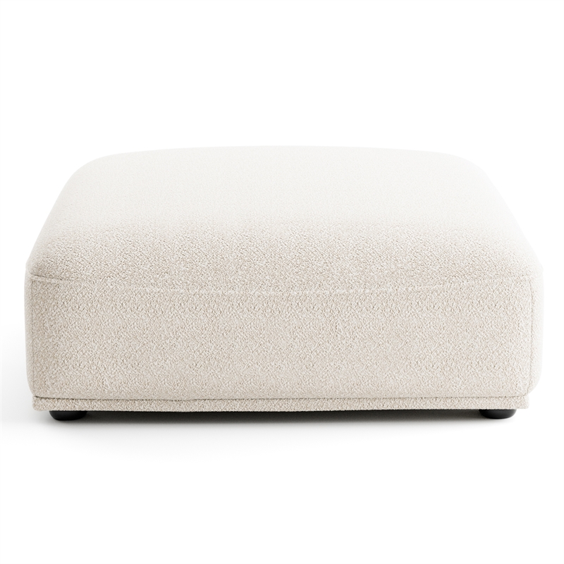Furniture of America Tatiana Boucle Fabric Square Ottoman in Beige