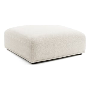 Furniture of America Tatiana Boucle Fabric Square Ottoman in Beige