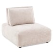 Furniture of America Tatiana Chenille and Wood Armless Chair in Light Brown