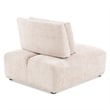 Furniture of America Tatiana Chenille and Wood Armless Chair in Light Brown