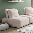 Furniture of America Tatiana Chenille and Wood Armless Chair in Light Brown