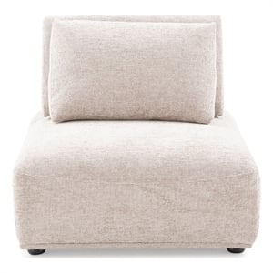 Furniture of America Tatiana Chenille and Wood Armless Chair in Light Brown