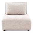 Furniture of America Tatiana Chenille and Wood Armless Chair in Light Brown
