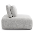 Furniture of America Tatiana Boucle Fabric and Wood Armless Chair in Light Gray