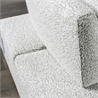 Furniture of America Tatiana Boucle Fabric and Wood Armless Chair in Light Gray