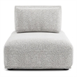 Furniture of America Tatiana Boucle Fabric and Wood Armless Chair in Light Gray