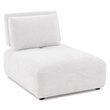 Furniture of America Tatiana Chenille and Wood Armless Chair in White