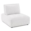 Furniture of America Tatiana Chenille and Wood Armless Chair in White