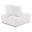 Furniture of America Tatiana Chenille and Wood Armless Chair in White