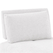 Furniture of America Tatiana Chenille and Wood Armless Chair in White