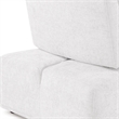 Furniture of America Tatiana Chenille and Wood Armless Chair in White