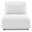 Furniture of America Tatiana Chenille and Wood Armless Chair in White