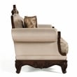 Furniture of America Adelaide Brown Tufted Fabric Loveseat in Dark Cherry