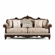 Furniture of America Adelaide Brown Tufted Fabric Sofa in Dark Cherry