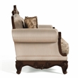 Furniture of America Adelaide Brown Tufted Fabric Sofa in Dark Cherry