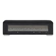Furniture of America Alson Black Fabric Bench with Fireplace and Bluetooth Audio