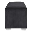 Furniture of America Alson Black Fabric Bench with Fireplace and Bluetooth Audio