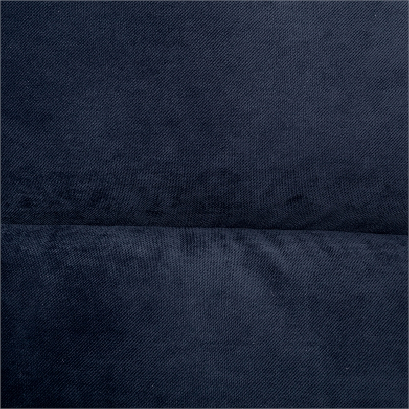 Furniture of America Ryven Biscuit Tufted Microfiber Futon Sofa Bed in Navy