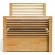 Furniture of America Corwin Wood Full Oak Captain Bed with Trundle and USB Port