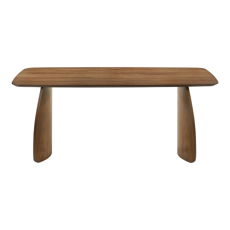 Furniture of America Haukea Wood 7-Piece Dining Table Set in Walnut