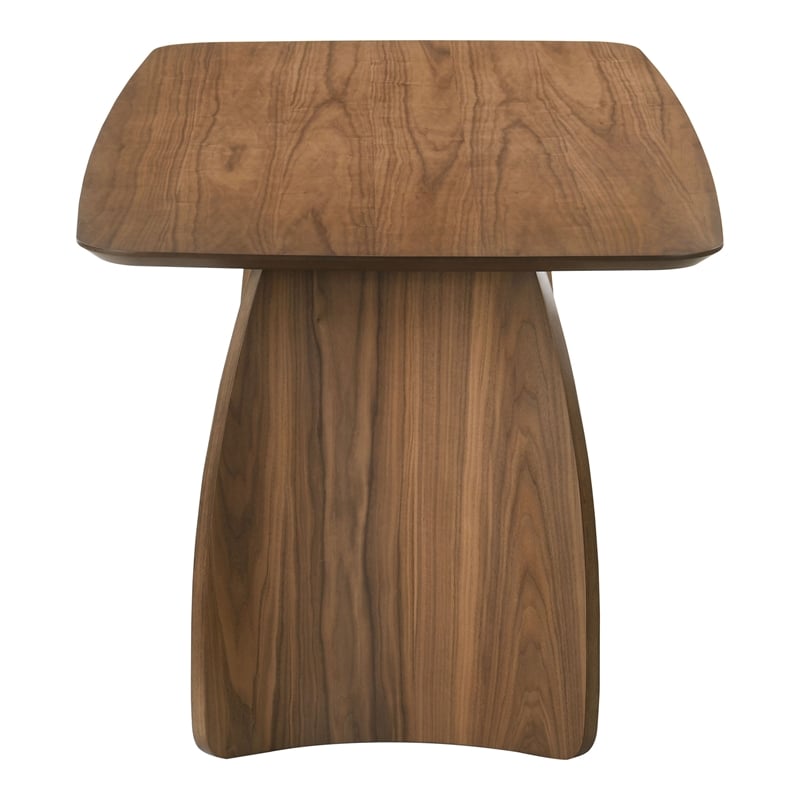 Furniture of America Haukea Wood 7-Piece Dining Table Set in Walnut