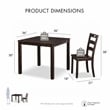 Furniture of America Haarven Wood 5-Piece Dining Table Set in Espresso