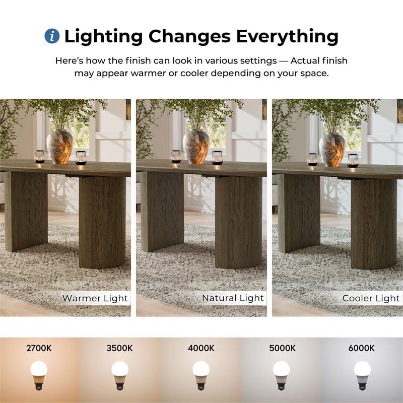 Furniture of America Vrusales Wood Extendable 7-Piece Dining Table Set in Oak