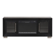 Furniture of America Sarai Wood 60-inch TV Stand with Fireplace in Black
