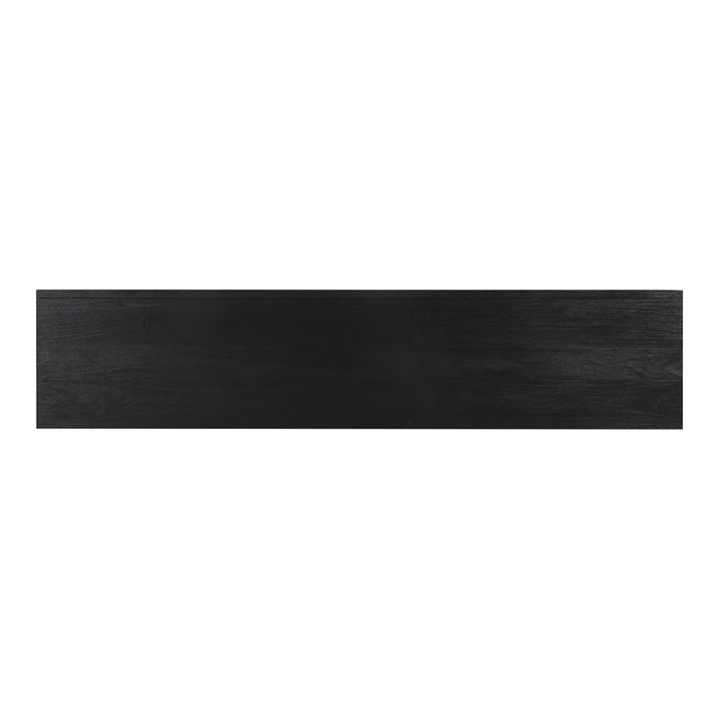 Furniture of America Sarai Wood 72-inch TV Stand with Fireplace in Black