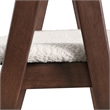 Furniture of America Alara Wood 5-Piece Counter Dining Table Set in Walnut