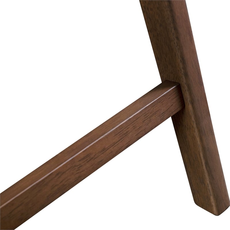 Furniture of America Alara Wood 5-Piece Counter Dining Table Set in Walnut