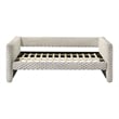 Furniture of America Ladell Fabric and Wood Twin Daybed with Trundle in White