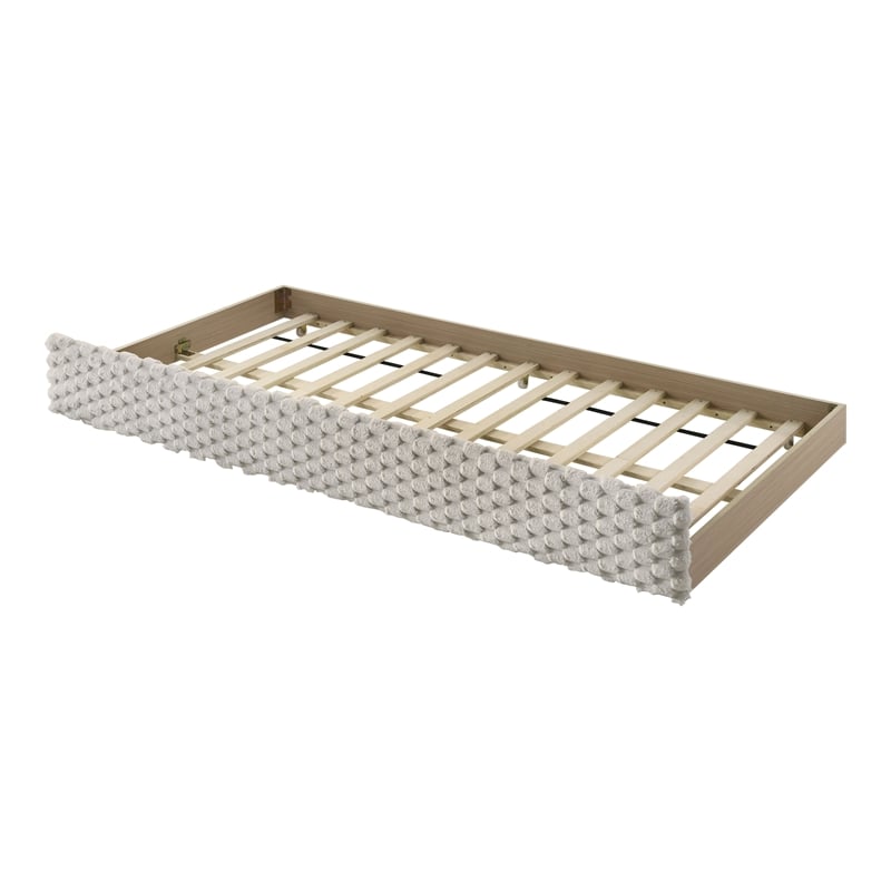 Furniture of America Ladell Fabric and Wood Twin Daybed with Trundle in White