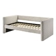 Furniture of America Ladell Fabric and Wood Twin Daybed with Trundle in White
