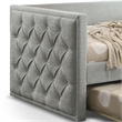 Furniture of America Buryn Fabric and Wood Twin Daybed with Trundle in Gray