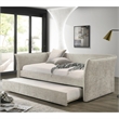 Furniture of America Liovet Fabric and Wood Twin Daybed with Trundle in Beige
