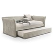 Furniture of America Liovet Fabric and Wood Twin Daybed with Trundle in Beige