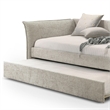 Furniture of America Liovet Fabric and Wood Twin Daybed with Trundle in Beige