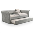 Furniture of America Liovet Fabric and Wood Twin Daybed with Trundle in Gray