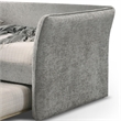 Furniture of America Liovet Fabric and Wood Twin Daybed with Trundle in Gray
