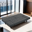 Furniture of America Sunith Fabric and Wood Futon Sofa Bed in Dark Gray