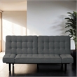 Furniture of America Sunith Fabric and Wood Futon Sofa Bed in Dark Gray