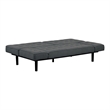 Furniture of America Sunith Fabric and Wood Futon Sofa Bed in Dark Gray
